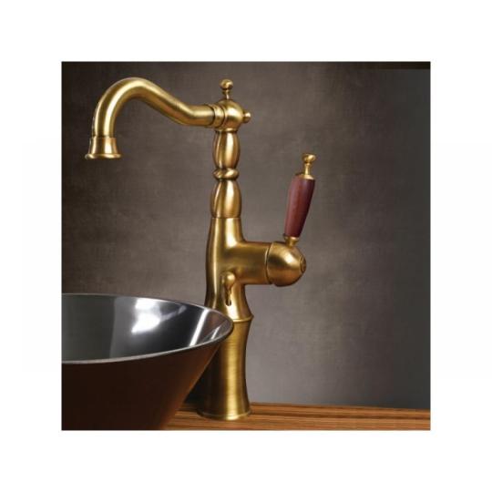 bugnatese 6317 oxford rez mosdo konyha mosogato magasitott magas krom csap vintage rez bronz retro keramia karos mediterran polgari klasszikus furdo furdoszoba csap csaptelep elegans country.jpg